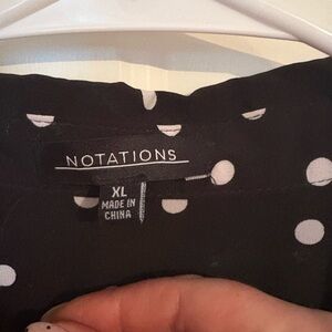Notations Black Top with White Dots